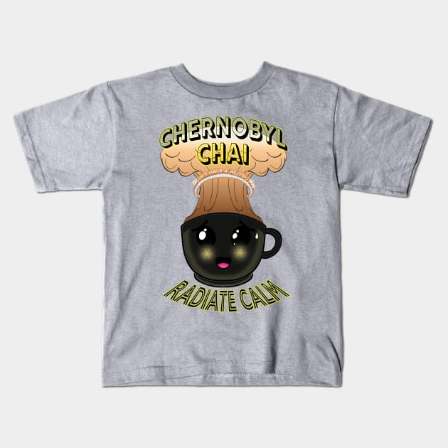 Hostili-Tea: Chernobyl Chai Kids T-Shirt by Two Cat Cult Classics